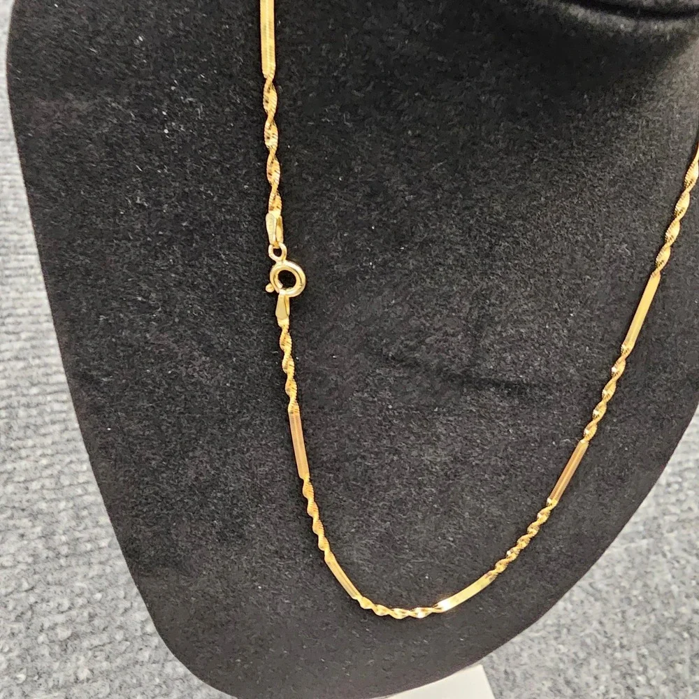 Spero‎ London Half Twisted Chain Necklace Women Singapore Link Gold Silver OS